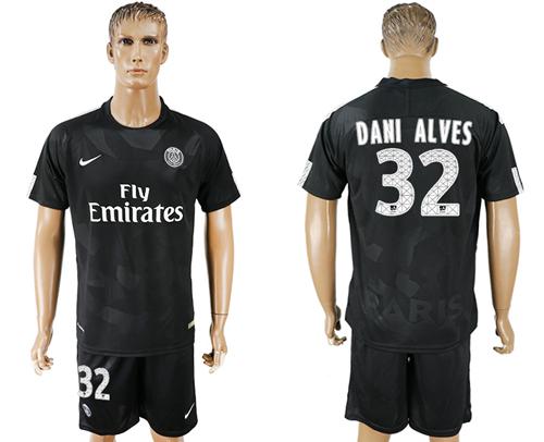 Paris Saint-Germain #32 Dani Alves Sec Away Soccer Club Jersey